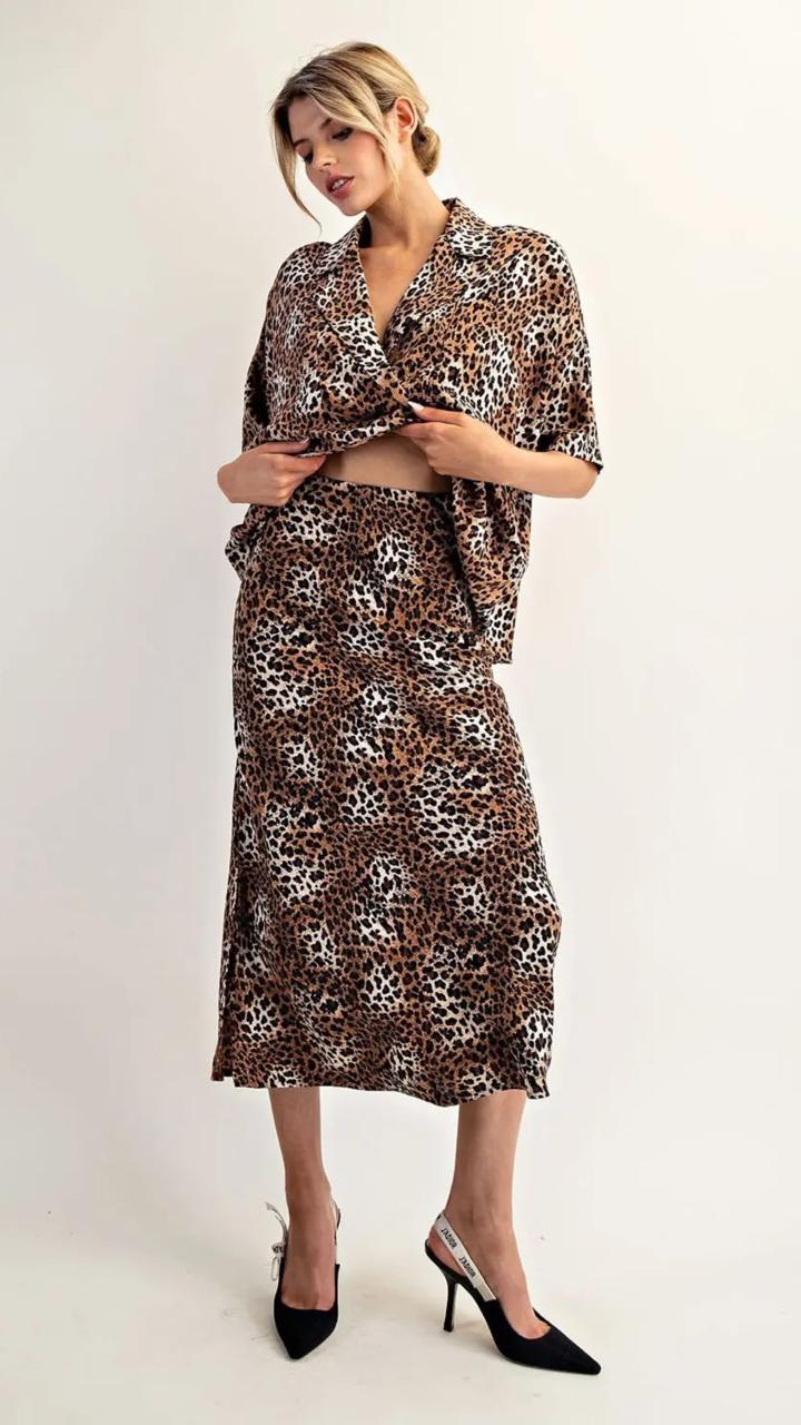 SET ANIMAL PRINT FALDA