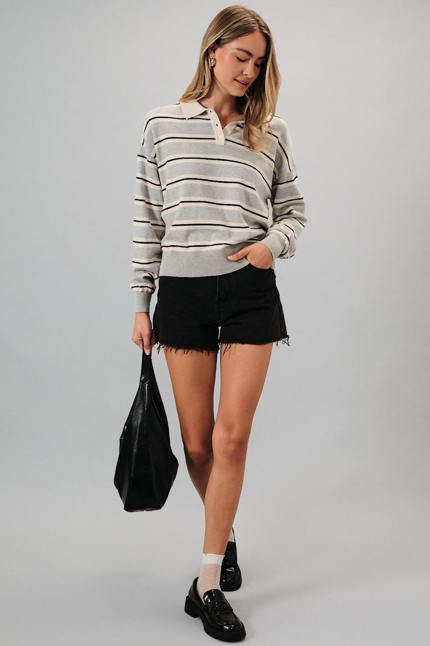 BLUSA MANGA LARGA GRIS