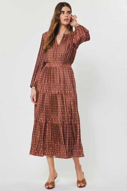VESTIDO CAFÉ POLKA DOTS